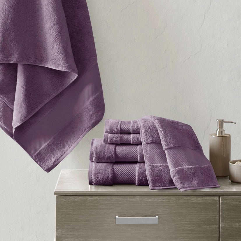 Turkish Cotton 6 - Piece Bathroom Towel Set - The Coral Palm LLC