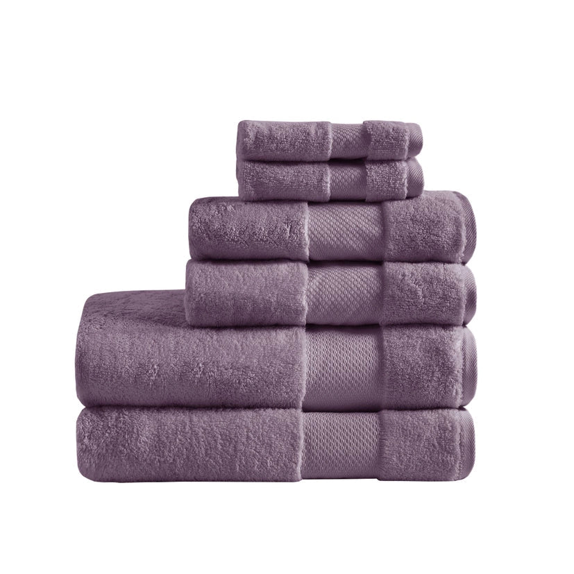 Turkish Cotton 6 - Piece Bathroom Towel Set - The Coral Palm LLC