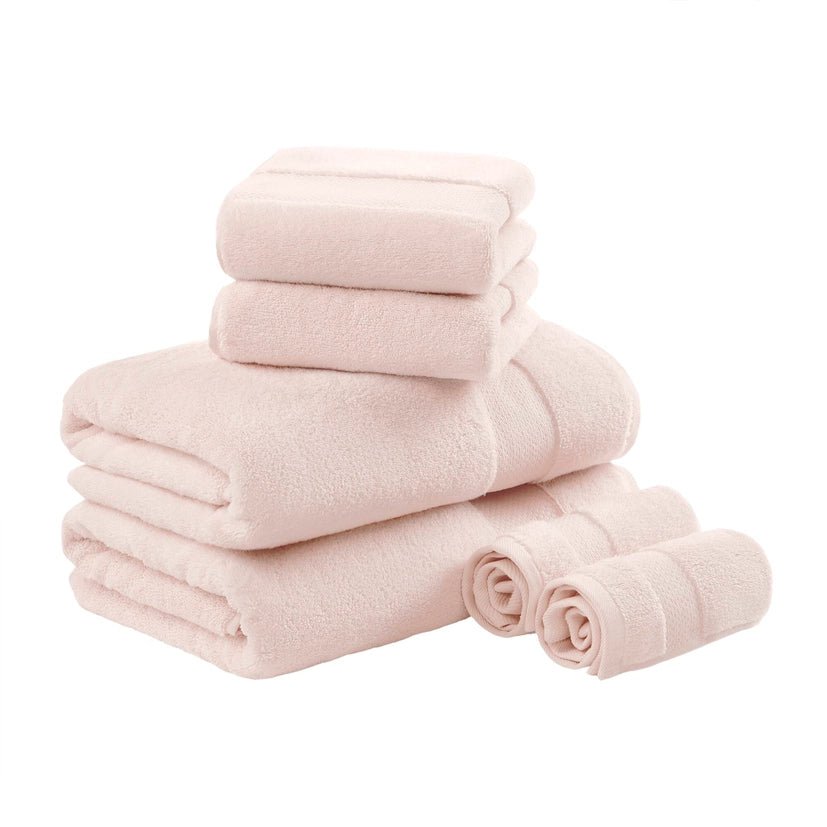 Turkish Cotton 6 - Piece Bathroom Towel Set - The Coral Palm LLC