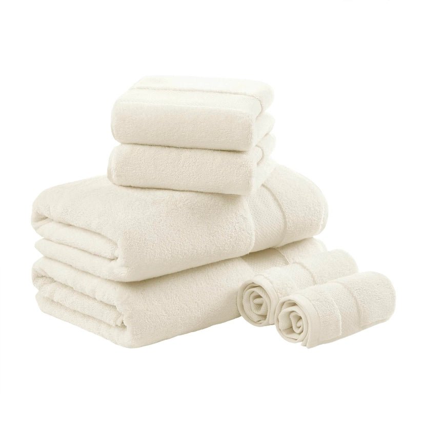 Turkish Cotton 6 - Piece Bathroom Towel Set - The Coral Palm LLC