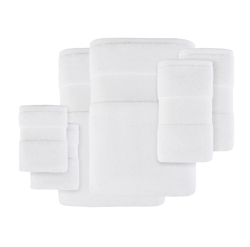 Turkish Cotton 6 - Piece Bathroom Towel Set - The Coral Palm LLC