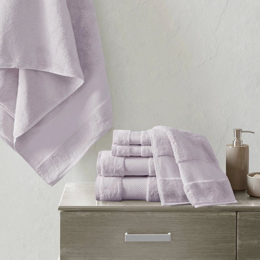 Turkish Cotton 6 - Piece Bathroom Towel Set - The Coral Palm LLC