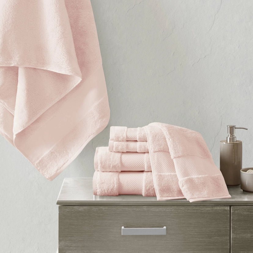 Turkish Cotton 6 - Piece Bathroom Towel Set - The Coral Palm LLC