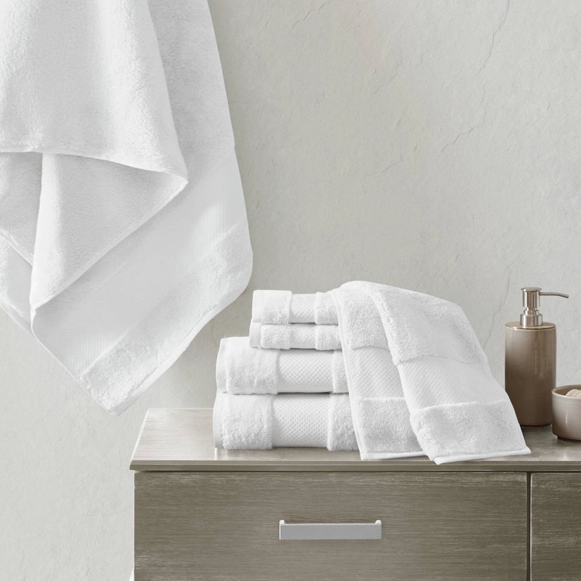 Turkish Cotton 6 - Piece Bathroom Towel Set - The Coral Palm LLC