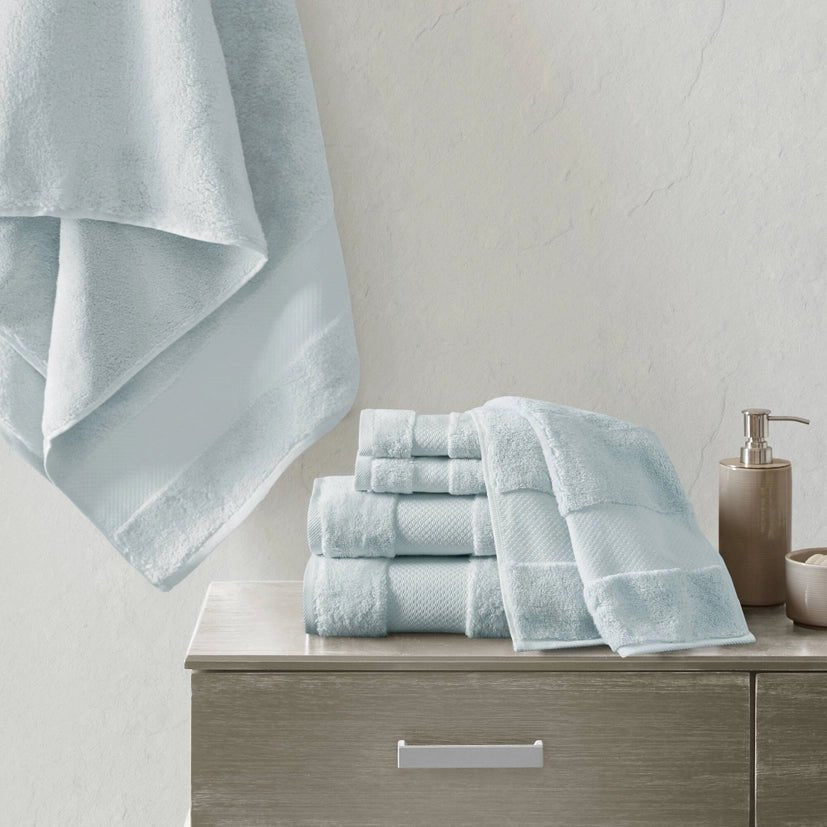 Turkish Cotton 6 - Piece Bathroom Towel Set - The Coral Palm LLC