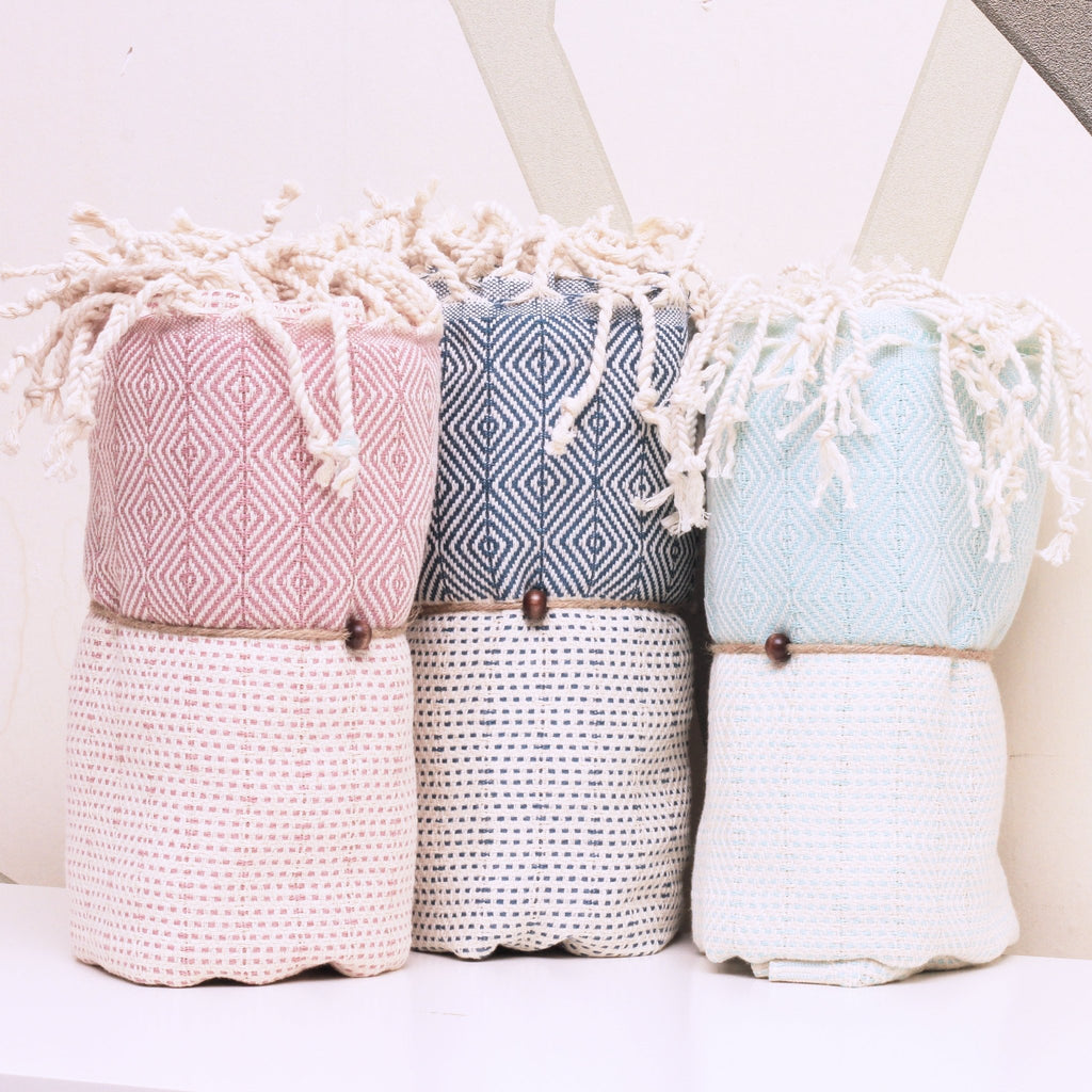 Tuval Diamond Turkish Cotton Towel - The Coral Palm LLC