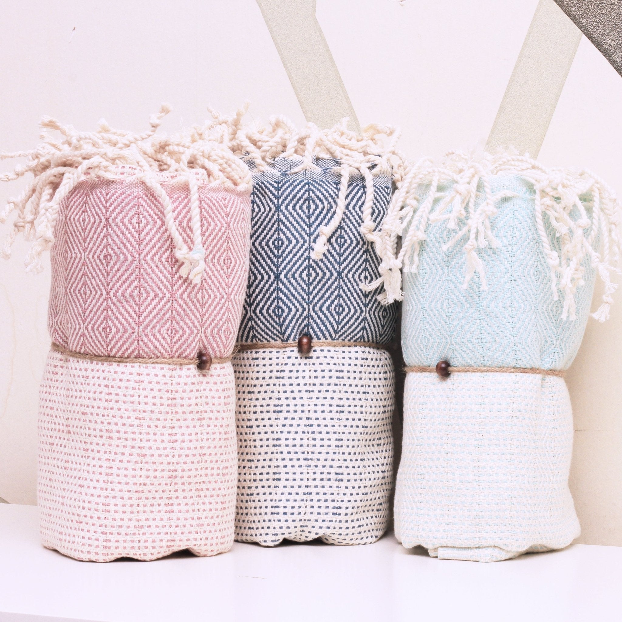 Tuval Diamond Turkish Cotton Towel - The Coral Palm LLC