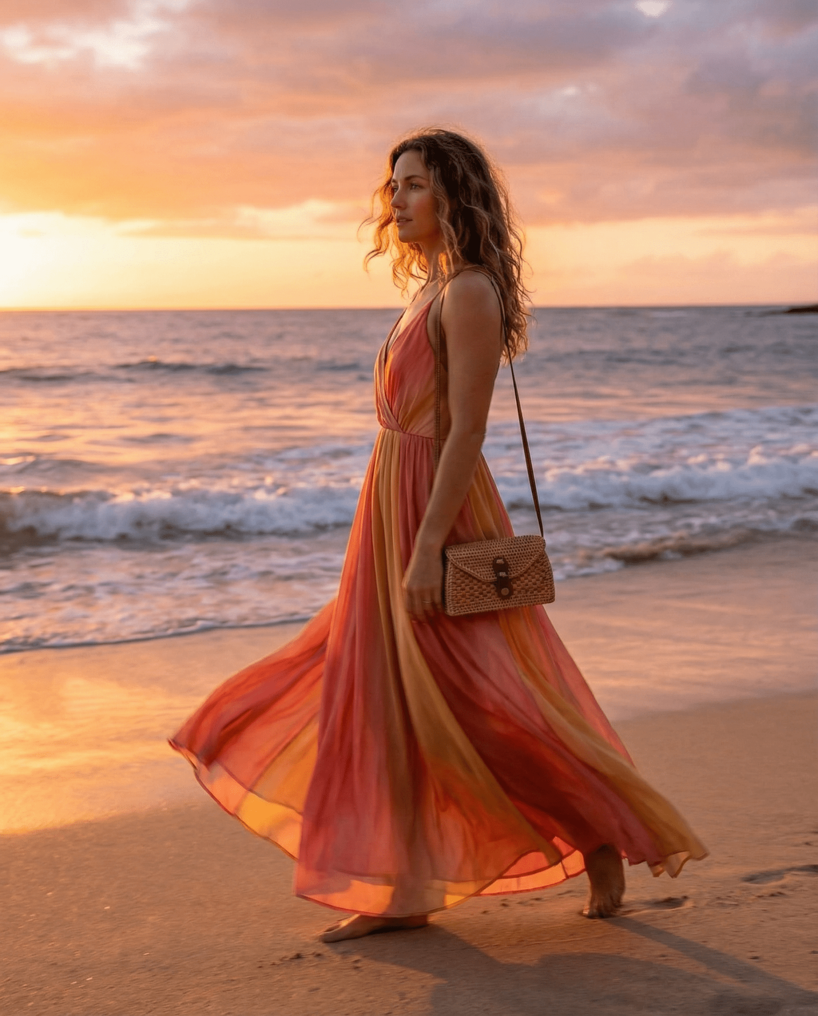 Vintage Rattan Coastal Handbag Collection - The Coral Palm LLC