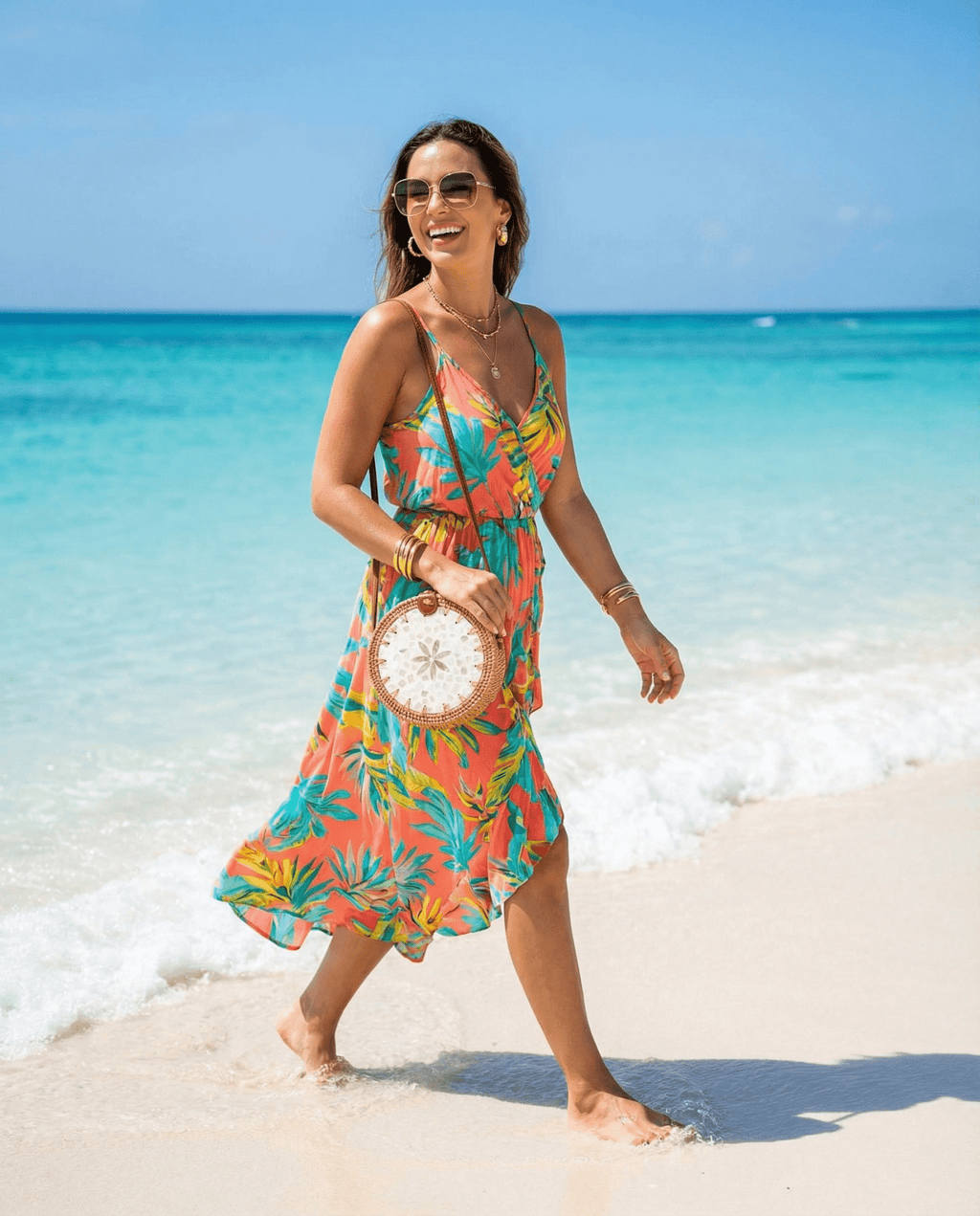 Vintage Rattan Coastal Handbag Collection - The Coral Palm LLC