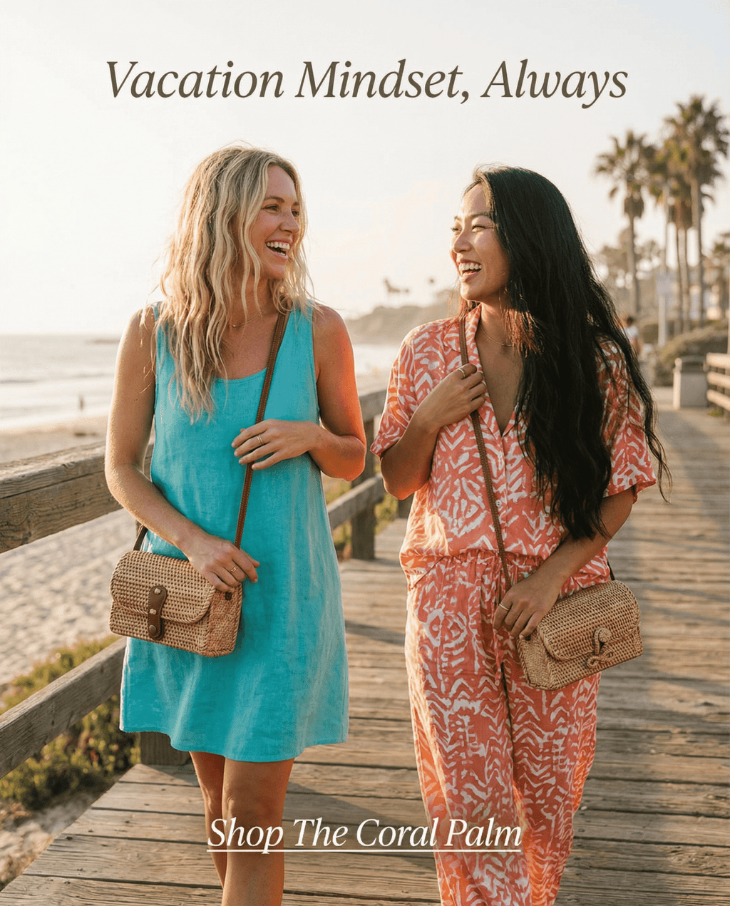 Vintage Rattan Coastal Handbag Collection - The Coral Palm LLC