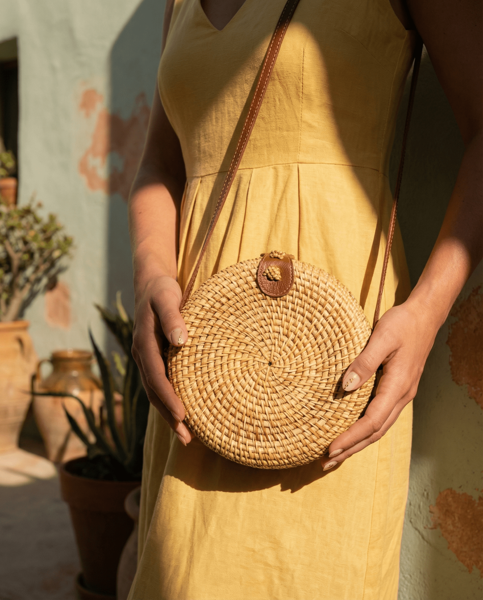 Vintage Rattan Coastal Handbag Collection - The Coral Palm LLC