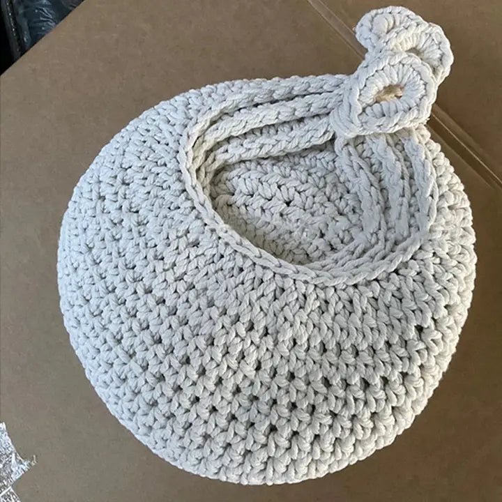 White Woven Hanging Baskets - The Coral Palm LLC