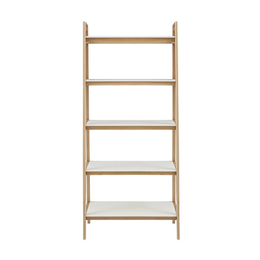 Wood White - Top Bookcase Display Shelf, Pecan - The Coral Palm LLC