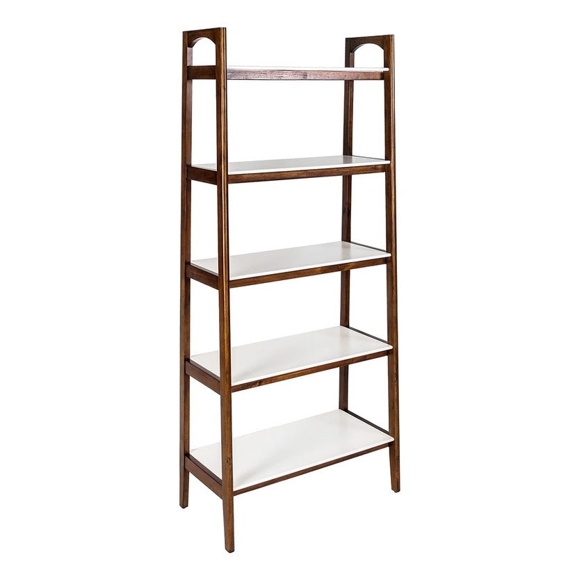 Wood White - Top Bookcase Display Shelf, Pecan - The Coral Palm LLC